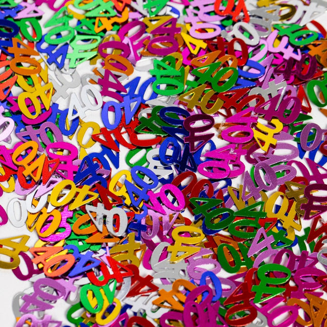 Tafelconfetti 40 Jaar Gekleurd van WeFiesta koop je bij Partywinkel