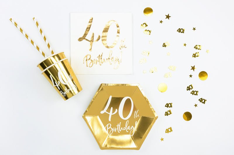 Tafelconfetti 40 Jaar Goud van Partydeco koop je bij Partywinkel