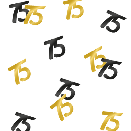 Tafelconfetti 75 Jaar 20gr van Paper Dreams koop je bij Partywinkel