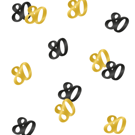 Tafelconfetti 80 Jaar 20gr van Paper Dreams koop je bij Partywinkel