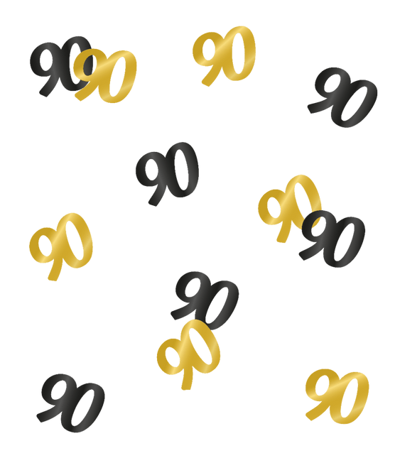 Tafelconfetti 90 Jaar 20gr van Paper Dreams koop je bij Partywinkel