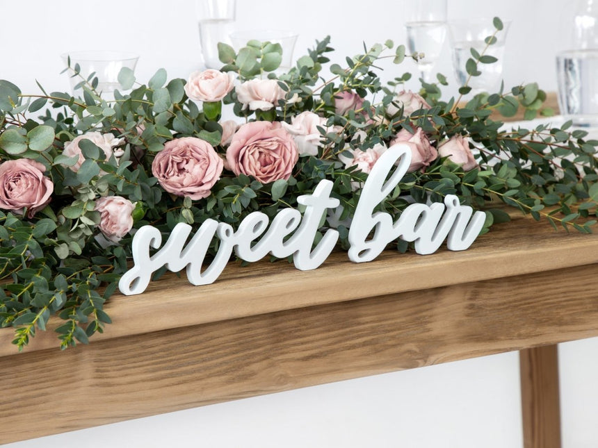 Tafeldecoratie Sweet Bar Wit 37cm van Partydeco koop je bij Partywinkel