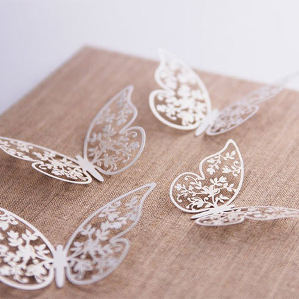 Tafeldecoratie Vlinder Papier 6,5cm 10st van Partydeco koop je bij Partywinkel
