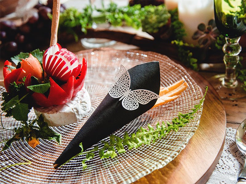 Tafeldecoratie Vlinder Papier Wit 6,5cm 10st van Partydeco koop je bij Partywinkel