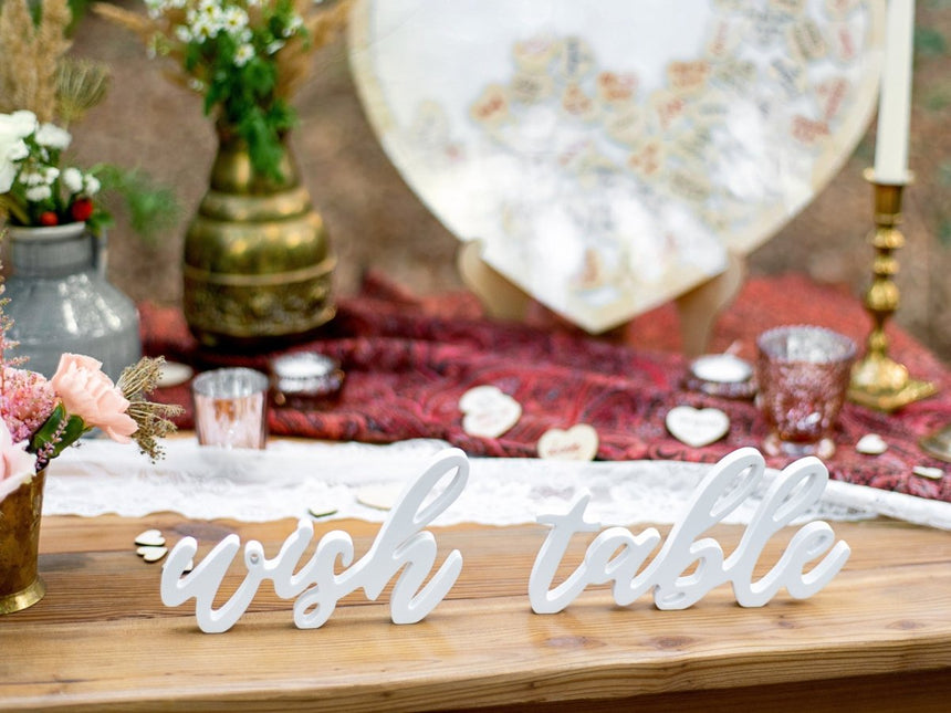 Tafeldecoratie Wish Table Wit 40cm van Partydeco koop je bij Partywinkel