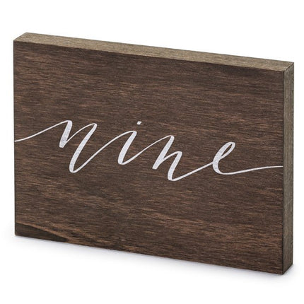 Tafelnummer Nine 18cm van Partydeco koop je bij Partywinkel