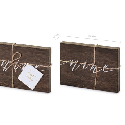 Tafelnummer Nine 18cm van Partydeco koop je bij Partywinkel