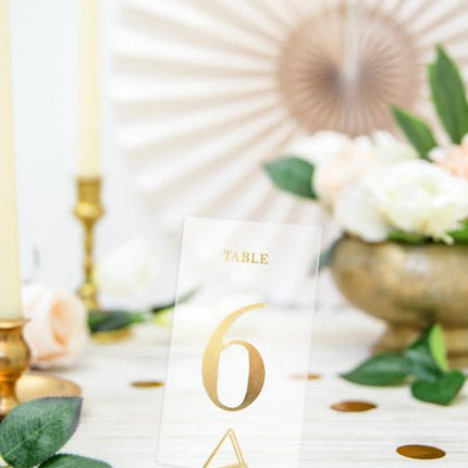 Tafelnummers Gouden Cijfers 12cm 20st van Partydeco koop je bij Partywinkel