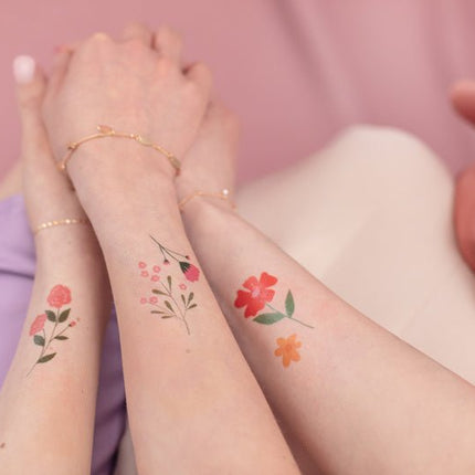 Tattoos Bloemen Mix 19st van Partydeco koop je bij Partywinkel