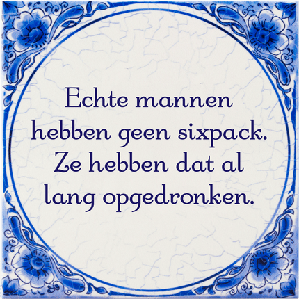 Tegels delfts blauw Sixpack 15cm van Paper Dreams koop je bij Partywinkel