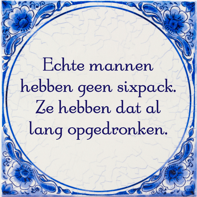 Tegels delfts blauw Sixpack 15cm van Paper Dreams koop je bij Partywinkel