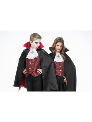 Theodora-vampyyripuku tytöille, musta-punainen