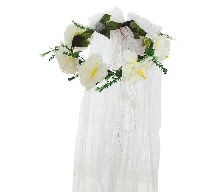 Tiara Bloemen Sluier van Fiestas Guirca koop je bij Partywinkel