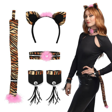 Tijger Accessoireset 4 delig van Boland koop je bij Partywinkel