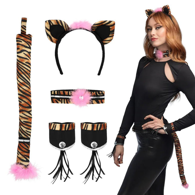 Tijger Accessoireset 4 delig van Boland koop je bij Partywinkel