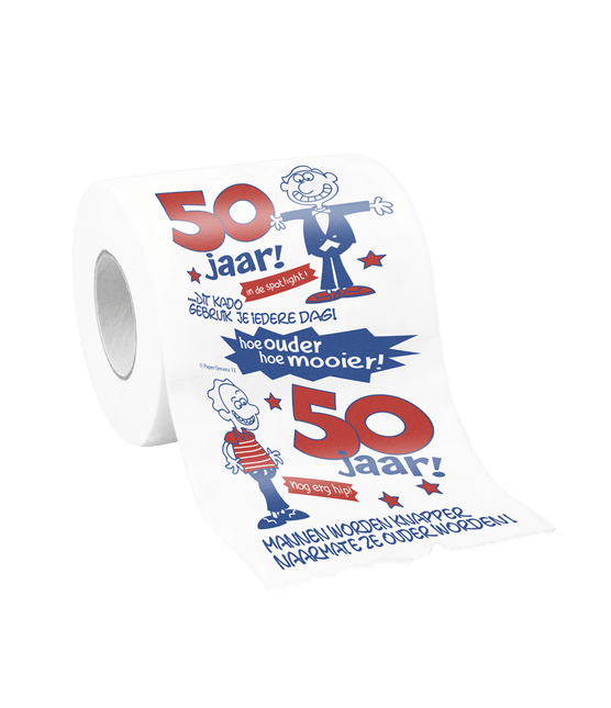Toiletpapier 50 Jaar Man van Paper Dreams koop je bij Partywinkel