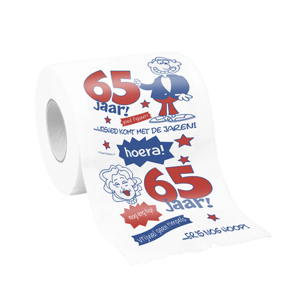 Toiletpapier 65 Jaar van Paper Dreams koop je bij Partywinkel