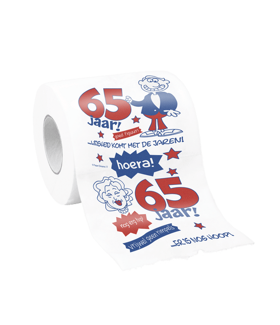 Toiletpapier 65 Jaar van Paper Dreams koop je bij Partywinkel