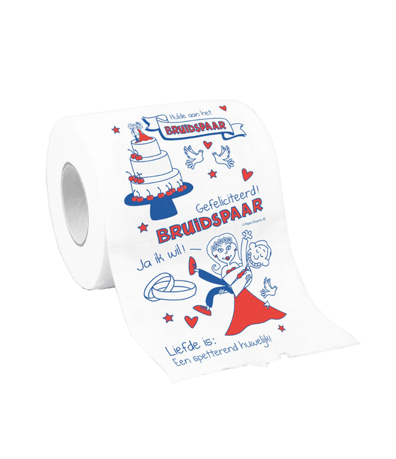 Toiletpapier Bruidspaar van Paper Dreams koop je bij Partywinkel