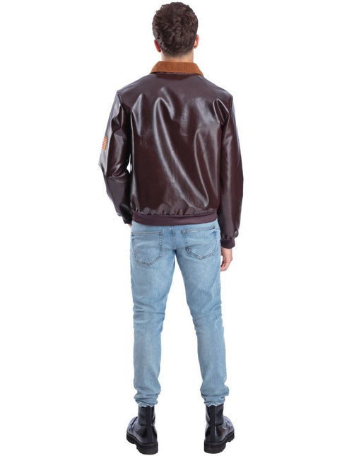 Top Gun Bomber Jas, Bruin van Smiffys koop je bij Partywinkel