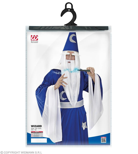 Tovenaar Kostuum Blauw Wit Heren van Widmann koop je bij Partywinkel