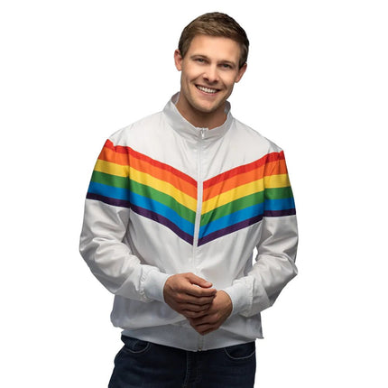 Trainingsjasje Vintage Rainbow Dude van Boland koop je bij Partywinkel
