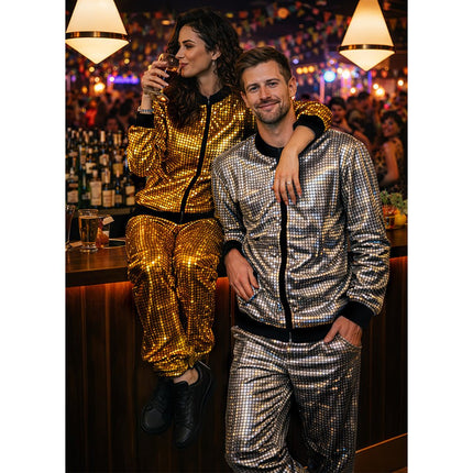 Trainingspak Disco diamond babe goud van Boland koop je bij Partywinkel