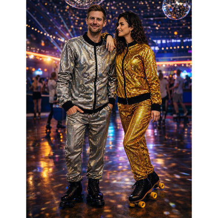 Trainingspak Disco diamond babe goud van Boland koop je bij Partywinkel