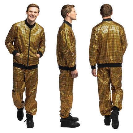 Trainingspak Disco diamond dude goud van Boland koop je bij Partywinkel