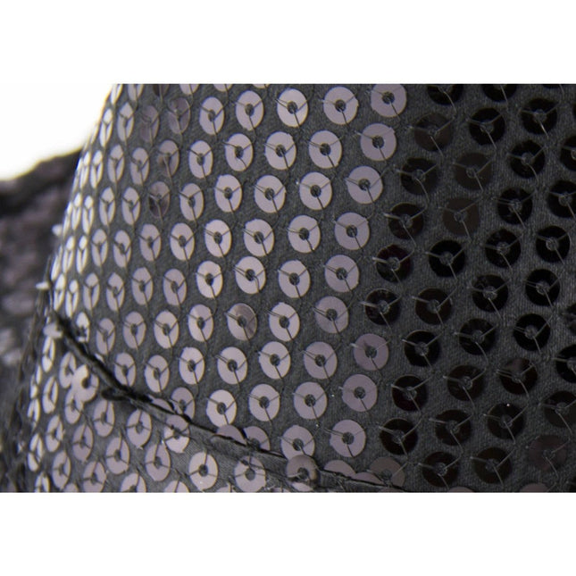 Trilby hoed metallic zwart met glitters van Folat koop je bij Partywinkel