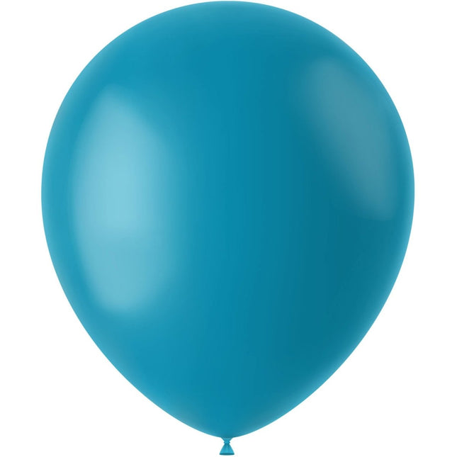 Turquoise Ballonnen Calm Turquoise 33cm 100st van Folat koop je bij Partywinkel