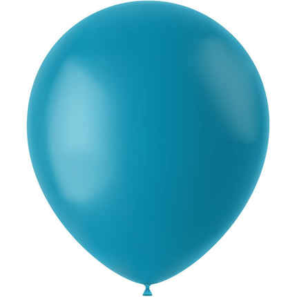 Turquoise Ballonnen Calm Turquoise 33cm 50st van Folat koop je bij Partywinkel