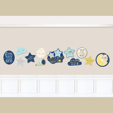 Twinkle Little Star Wanddecoratie 12 delig van Riethmueller koop je bij Partywinkel