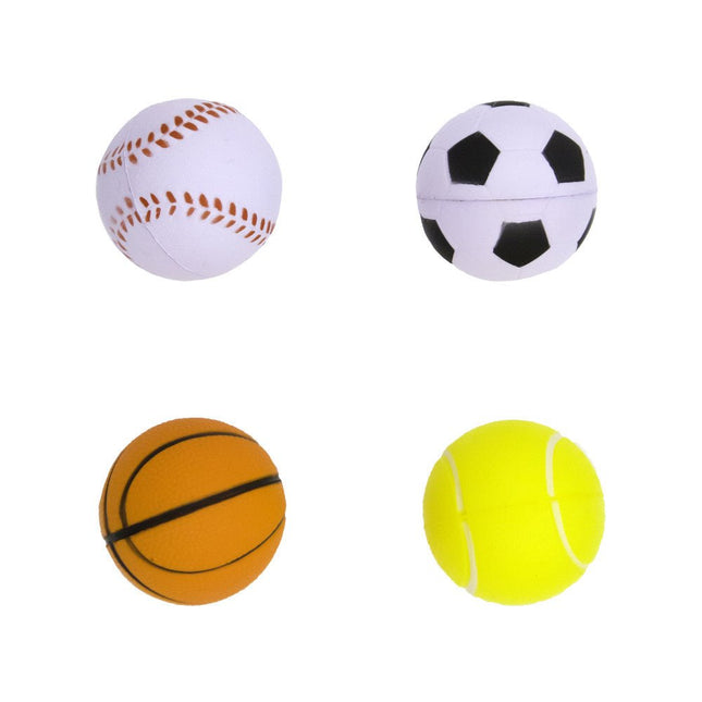 Uitdeelcadeautjes Stressballen Sport 5cm 4st van Unique koop je bij Partywinkel