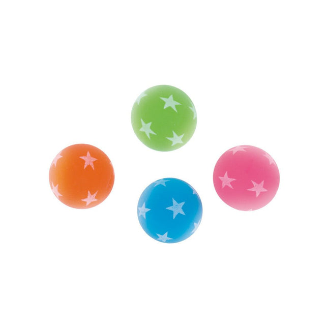Uitdeelcadeautjes Stuiterballen Glow In The Dark 3cm 8st van Unique koop je bij Partywinkel