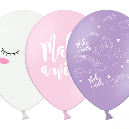 Unicorn Ballonnen 30cm 6st van Partydeco koop je bij Partywinkel