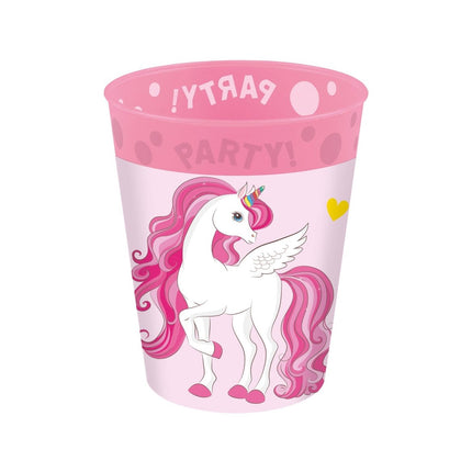 Unicorn Beker Herbruikbaar 250ml van Procos koop je bij Partywinkel