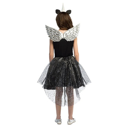 Unicorn Jurk Zwart Meisje van Boland koop je bij Partywinkel