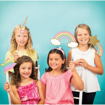 Unicorn Photobooth Props 10st van Creative Converting koop je bij Partywinkel