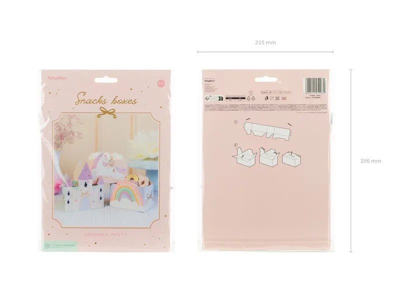 Unicorn Snackbakje 12cm 6st van Partydeco koop je bij Partywinkel