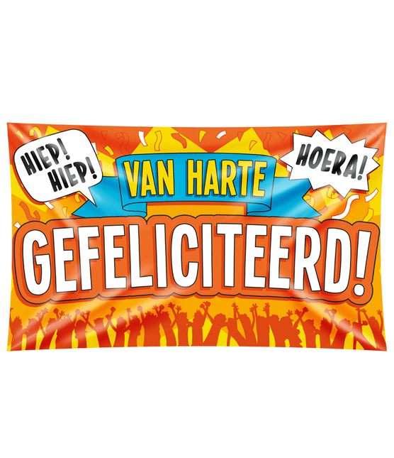Verjaardag Gevelvlag Van Harte Gefeliciteerd 1,5m van Paper Dreams koop je bij Partywinkel