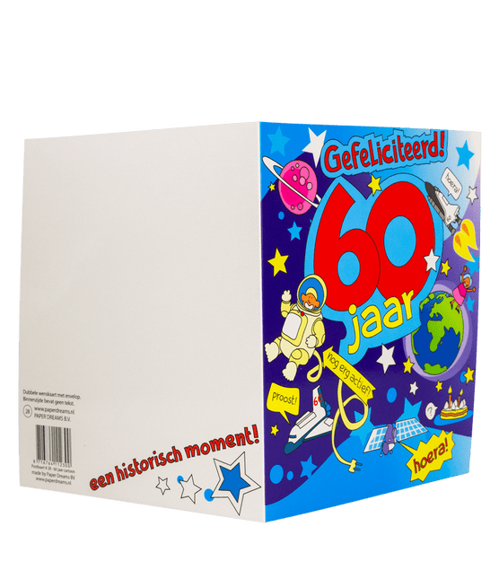Verjaardagskaart 60 Jaar Cartoon 16,5cm van Paper Dreams koop je bij Partywinkel