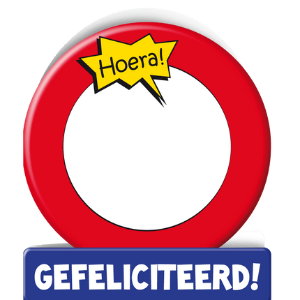 Verjaardagskaart Blanco Verkeersbord 16,5cm van Paper Dreams koop je bij Partywinkel