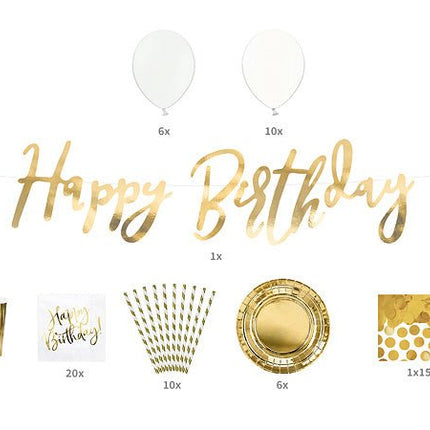 Versiering Pakket Happy Birthday 60 delig van Partydeco koop je bij Partywinkel
