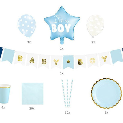 Versiering Pakket It'S A Boy 49 delig van Partydeco koop je bij Partywinkel