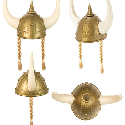 Viking Helm Gehamerd Met Vlechten van Widmann koop je bij Partywinkel