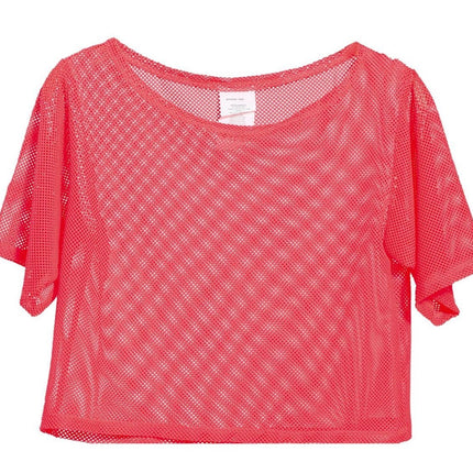 Visnet T/shirt Neon Roze Kort L van Fiestas Guirca koop je bij Partywinkel