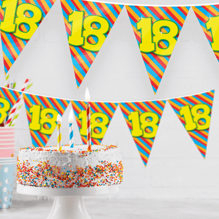 Vlaggenlijn 20 Jaar Gekleurd 10m van Paper Dreams koop je bij Partywinkel