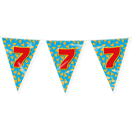 Vlaggenlijn 7 Jaar Gekleurd 10m van Paper Dreams koop je bij Partywinkel