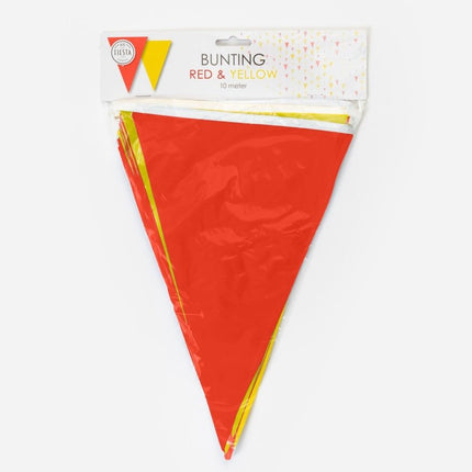 Vlaggenlijn Rood Geel 10m van WeFiesta koop je bij Partywinkel